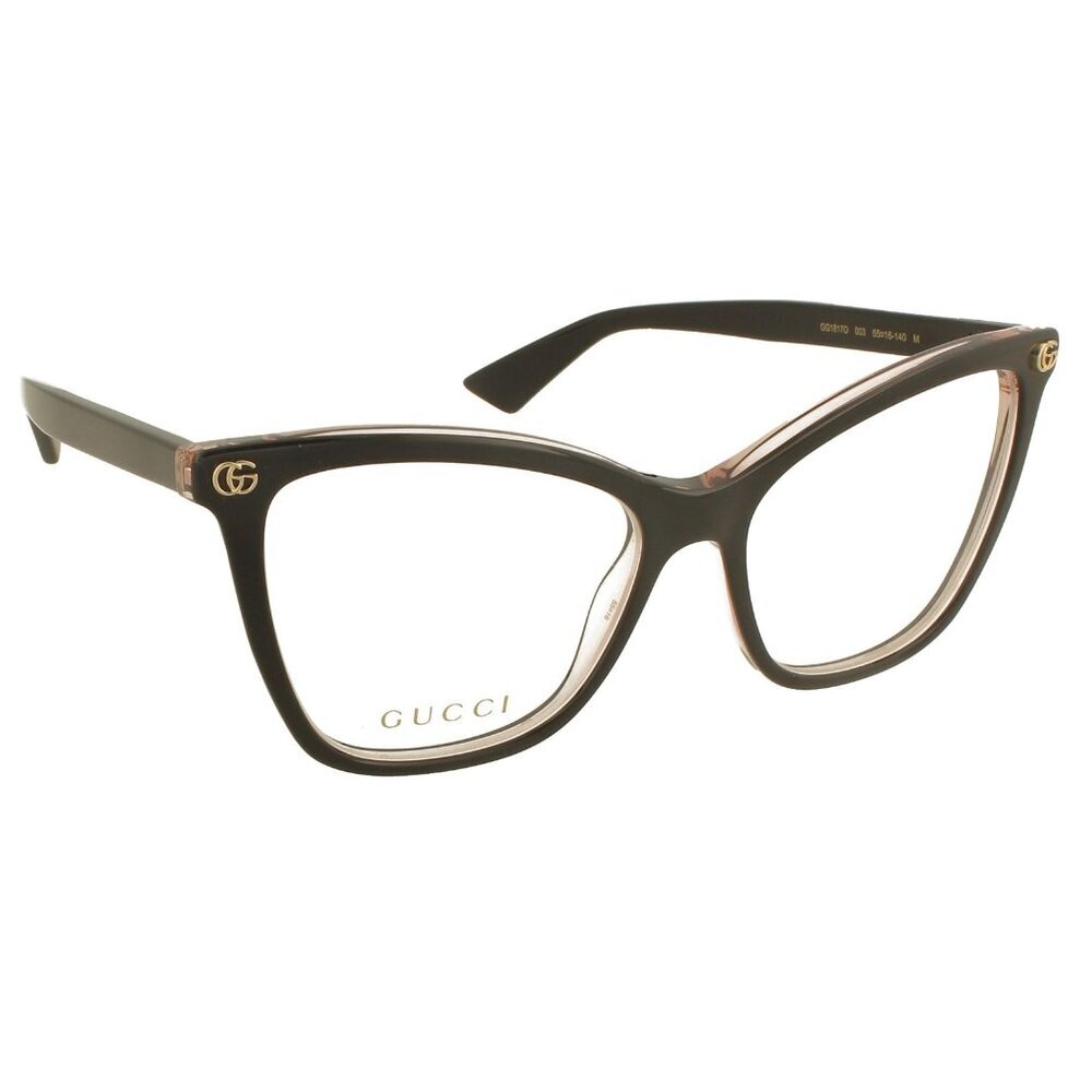 NWT Gucci GG1817O-003 Black 55mm Eyeglasses - Picture 2 of 7